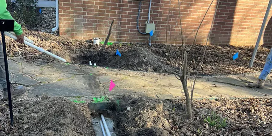 Water Line Installing by Murf Turf Sprinkler Team