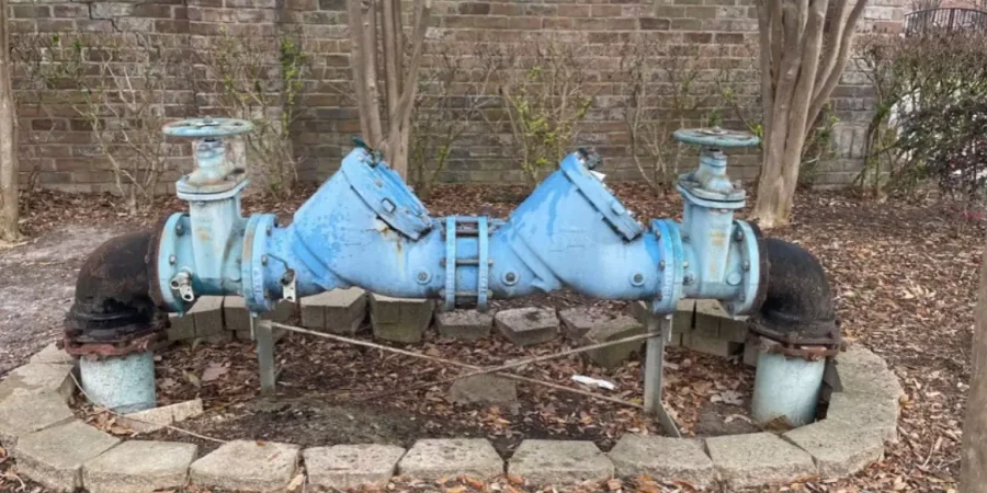 backflow testing machine installed by Murf Turf Sprinkler Team
